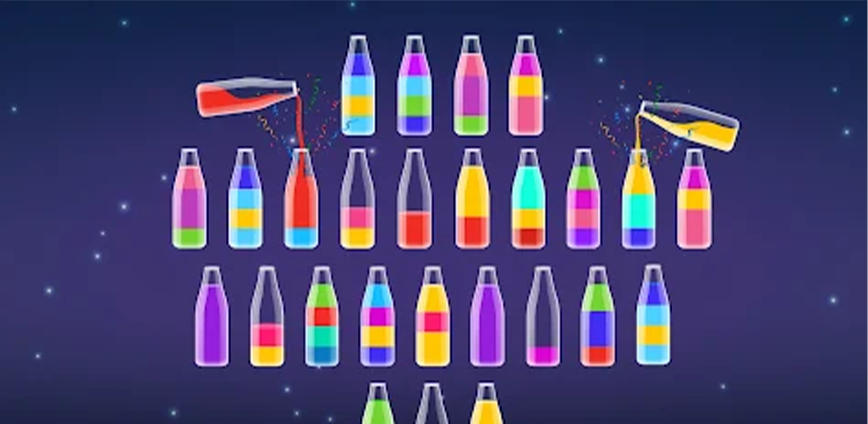 Background تحميل لعبة لون المياه فرز وودي اللغز Color Water Sort Puzzle 